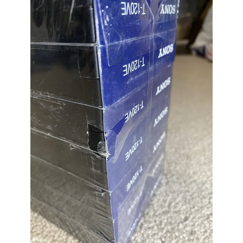 Sony T-120VE Premium Grade VHS Blank Tapes 8-Pack 6 Hours - Sealed